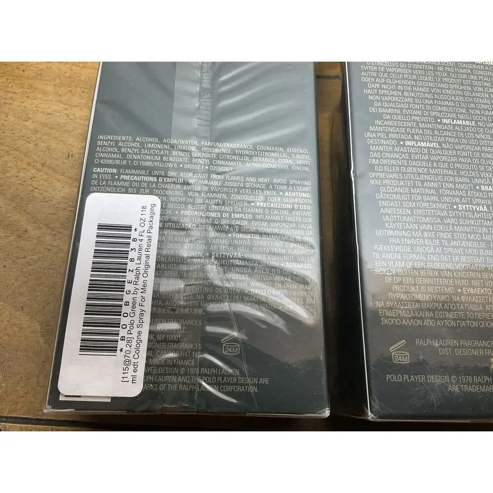 2 Polo Green by Ralph Lauren Eau de Toilette Spray for Men New Sealed Box